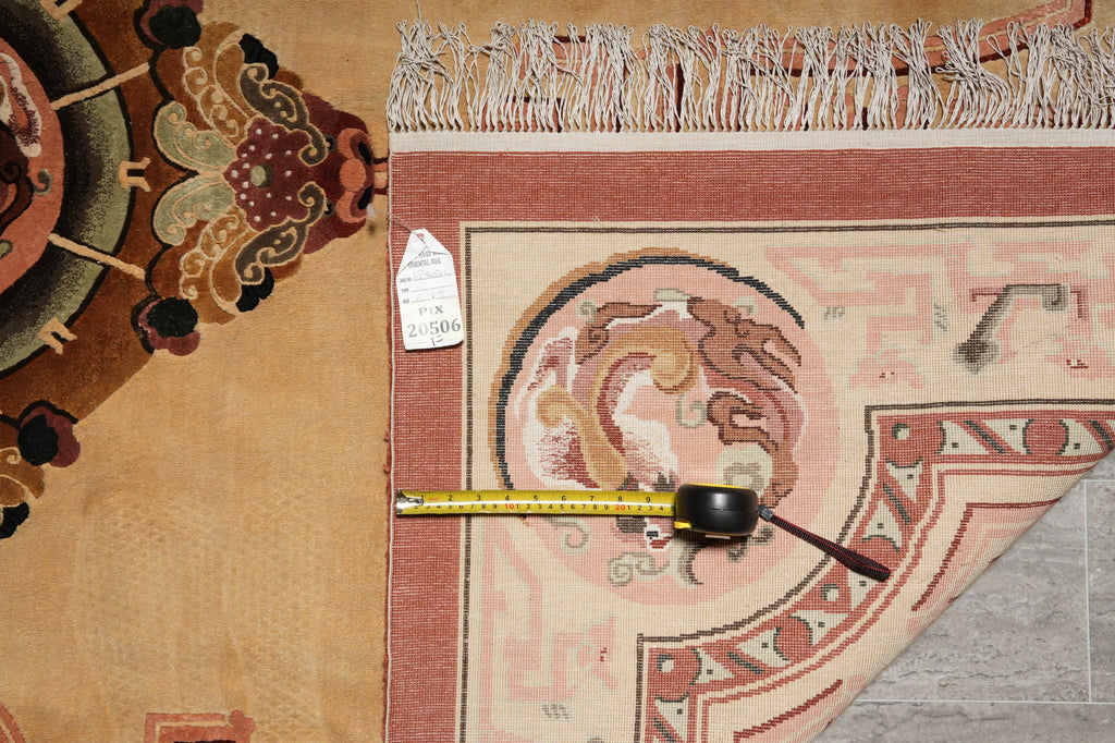 6 x 9 Chinese Dragon Silk Hand-Knotted Rug #PIX-20506