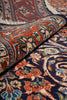 Load image into Gallery viewer, 7.3 x 10 Navy Blue Fine Persian Sarouk Rug Kork Wool 72335