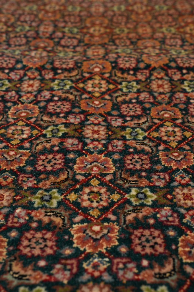 13.3 x 16.6 Fine Wool and Silk on Silk Mahi Tabriz Rug Green #PIX-5767