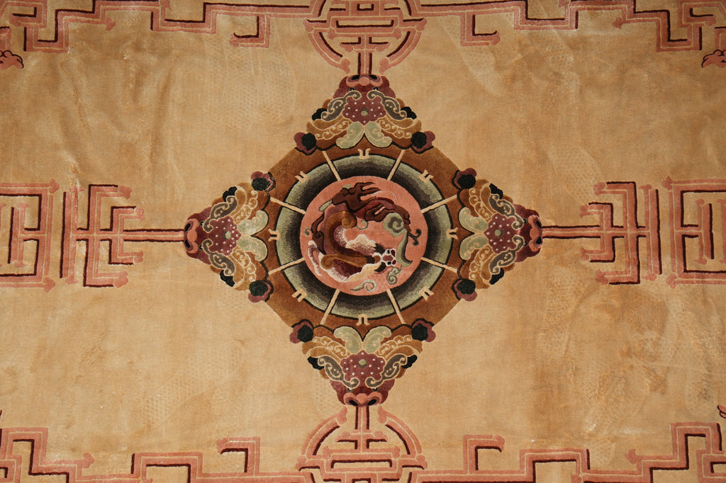 6 x 9 Chinese Dragon Silk Hand-Knotted Rug #PIX-20506
