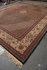 Load image into Gallery viewer, 13.3 x 16.6 Fine Wool and Silk on Silk Mahi Tabriz Rug Green #PIX-5767