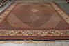 Load image into Gallery viewer, 13.3 x 16.6 Fine Wool and Silk on Silk Mahi Tabriz Rug Green #PIX-5767