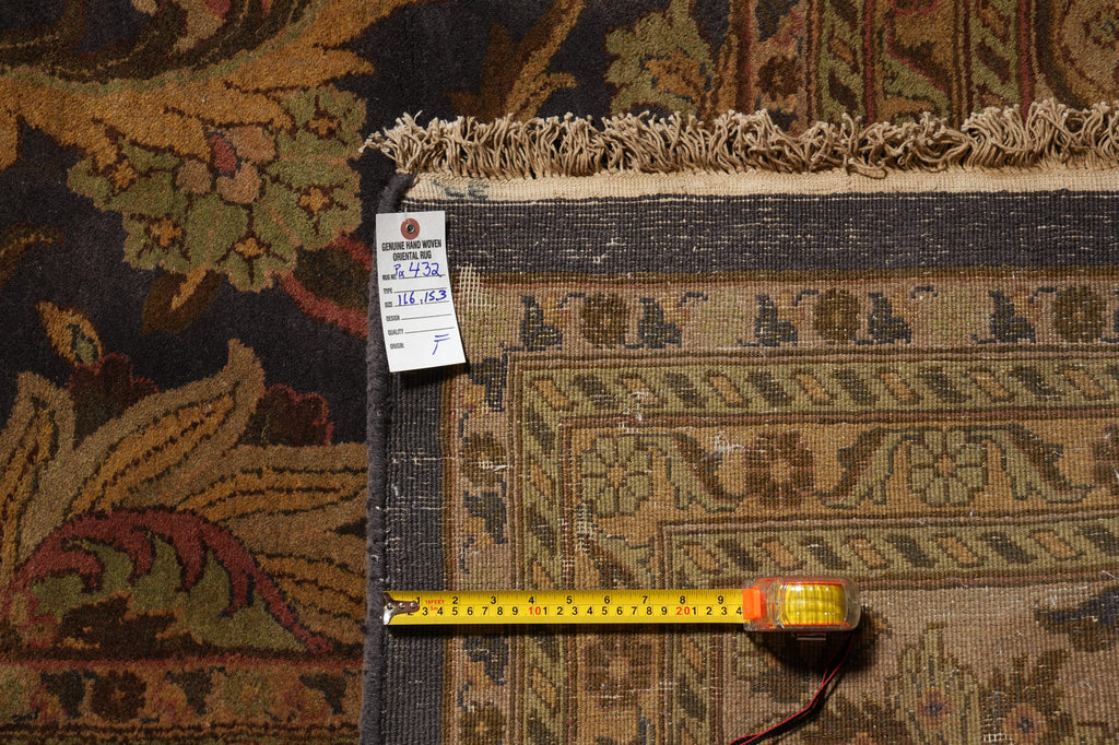11.6 x 15.3 Quality Wool Jaipur Rug Slate Blue Gold Sale #PIX-432