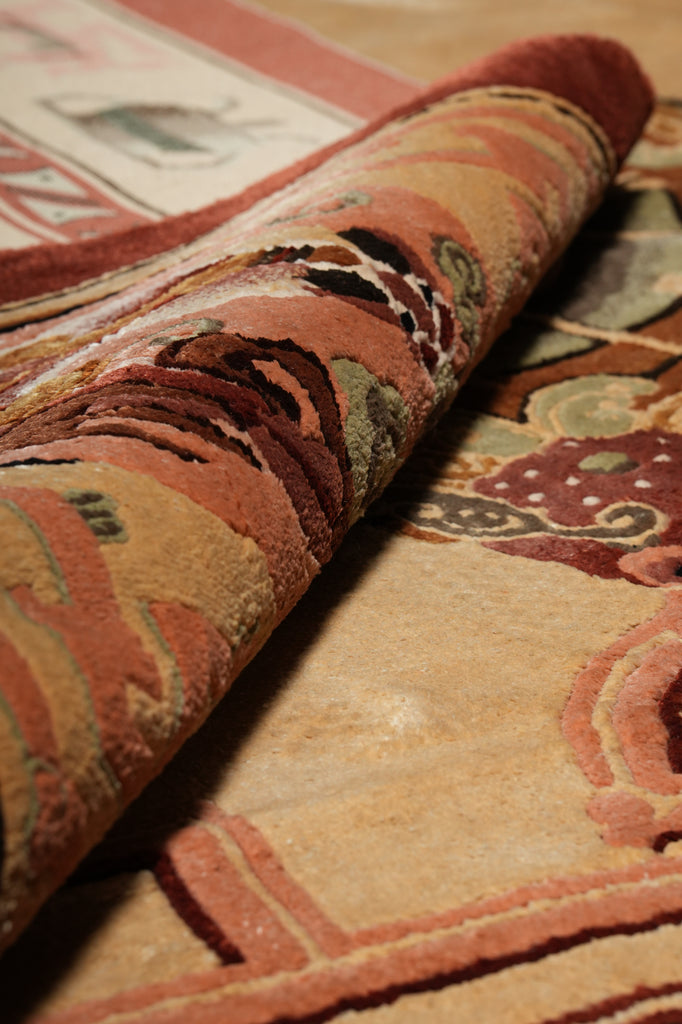 6 x 9 Chinese Dragon Silk Hand-Knotted Rug #PIX-20506