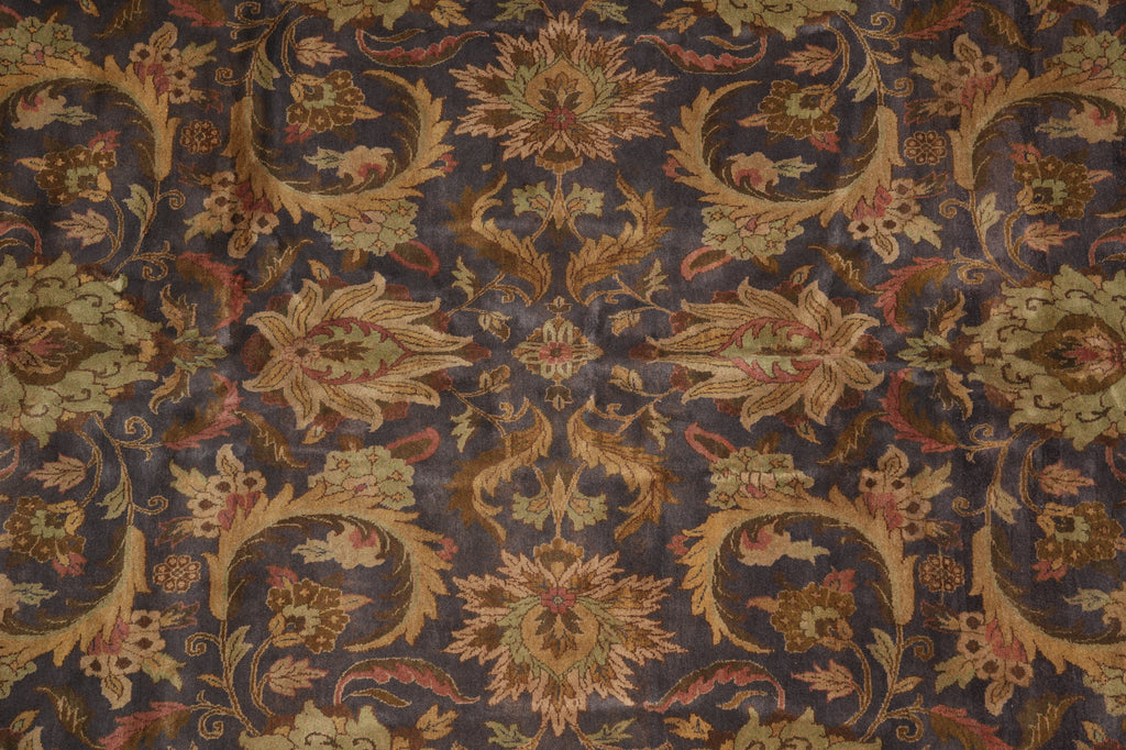 11.6 x 15.3 Quality Wool Jaipur Rug Slate Blue Gold Sale #PIX-432