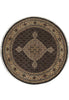 Load image into Gallery viewer, 5.2 x 5.4 Round Quality Wool and Silk Handmade Mahi Tabriz Herati Rug Black