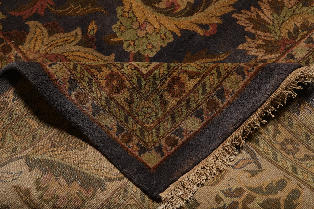 11.6 x 15.3 Quality Wool Jaipur Rug Slate Blue Gold Sale #PIX-432