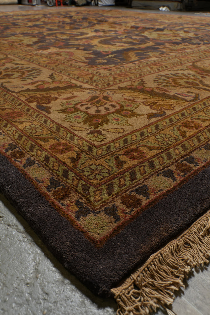 11.6 x 15.3 Quality Wool Jaipur Rug Slate Blue Gold Sale #PIX-432