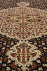 Load image into Gallery viewer, 5 x 5.4 Round Quality Wool and Silk Handmade Mahi Tabriz Herati Rug Black #F-4216