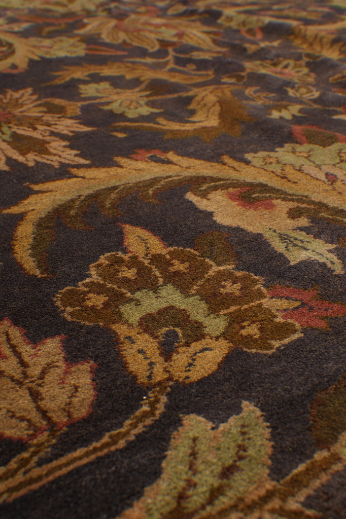 11.6 x 15.3 Quality Wool Jaipur Rug Slate Blue Gold Sale #PIX-432