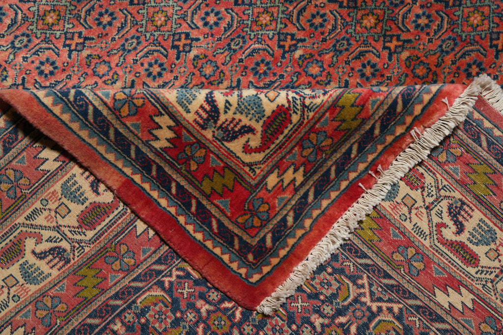 7 x 10 Pinkish Wool Persian Herati Lilihan Rug 72736