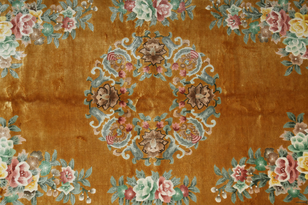 6 x 9 Hand-Knotted French Aubusson Silk Rug #PIX-27500