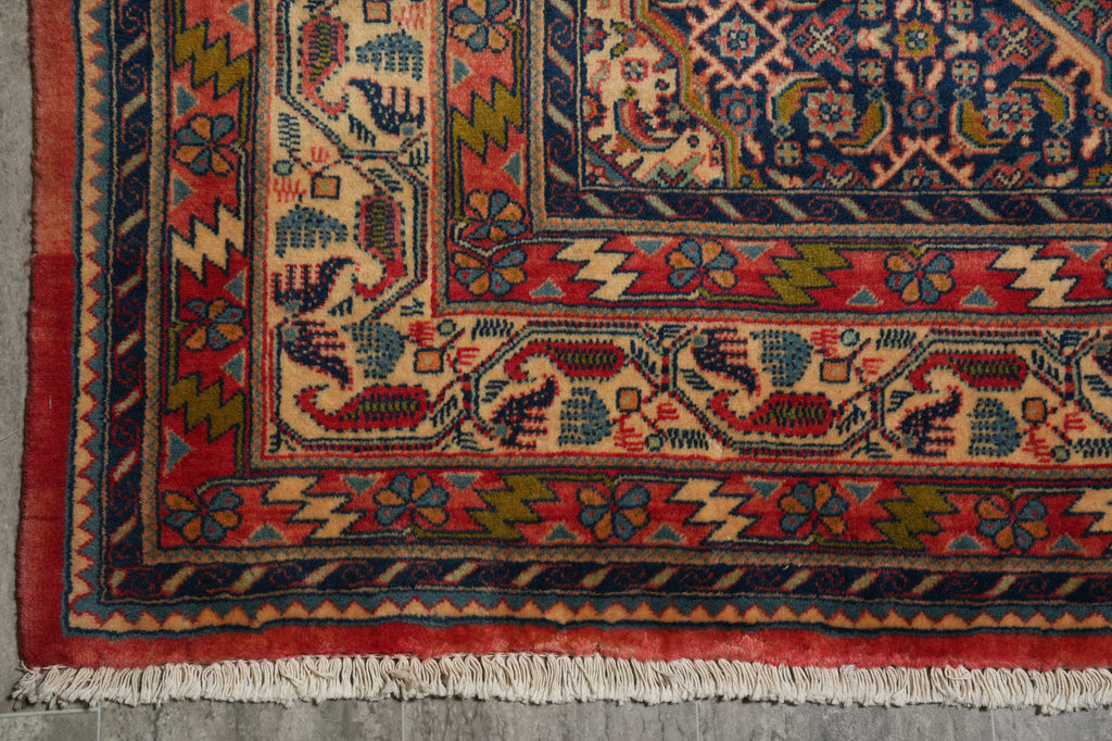 7 x 10 Pinkish Wool Persian Herati Lilihan Rug 72736