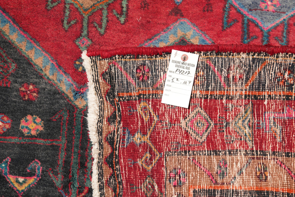 5 x 10.4 Estate Rug Tribal Persian Handmade Carpet #F-4217