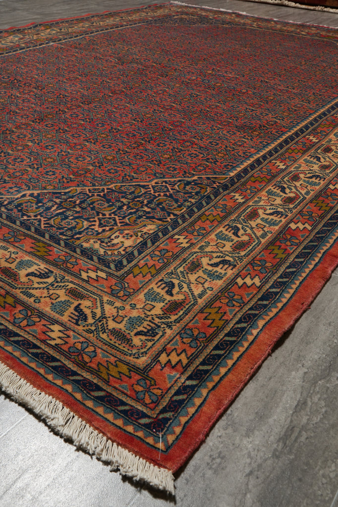 7 x 10 Pinkish Wool Persian Herati Lilihan Rug 72736