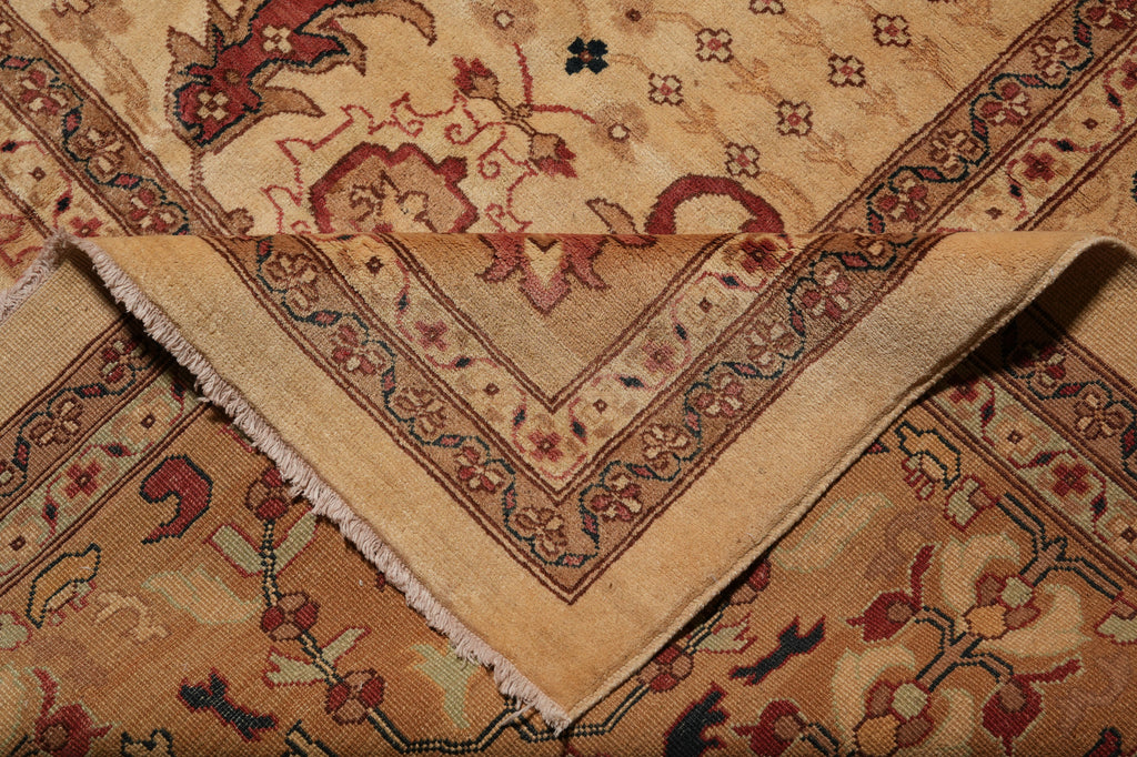 12 x 17.6 Beige Gold Zigler Chobi Peshawar Quality Large Rug #F-6618