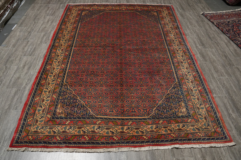7 x 10 Pinkish Wool Persian Herati Lilihan Rug 72736