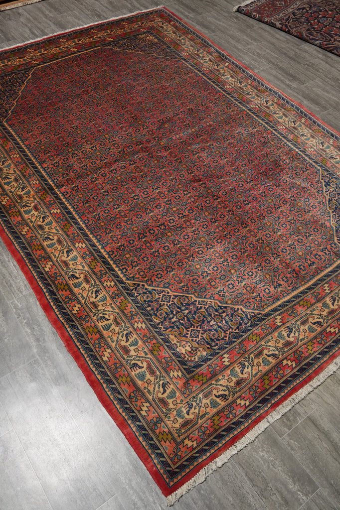 7 x 10 Pinkish Wool Persian Herati Lilihan Rug 72736