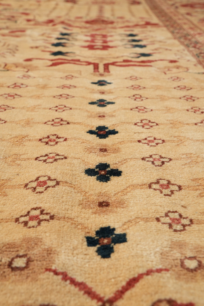 12 x 17.6 Beige Gold Zigler Chobi Peshawar Quality Large Rug #F-6618