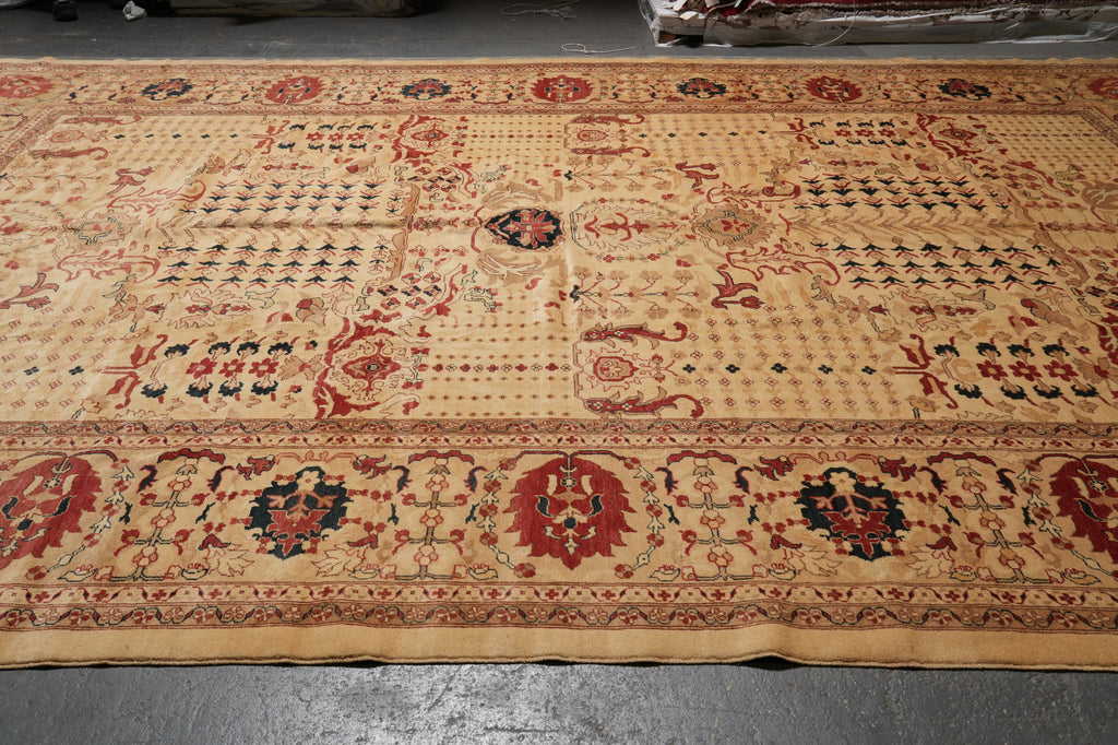 12 x 17.6 Beige Gold Zigler Chobi Peshawar Quality Large Rug