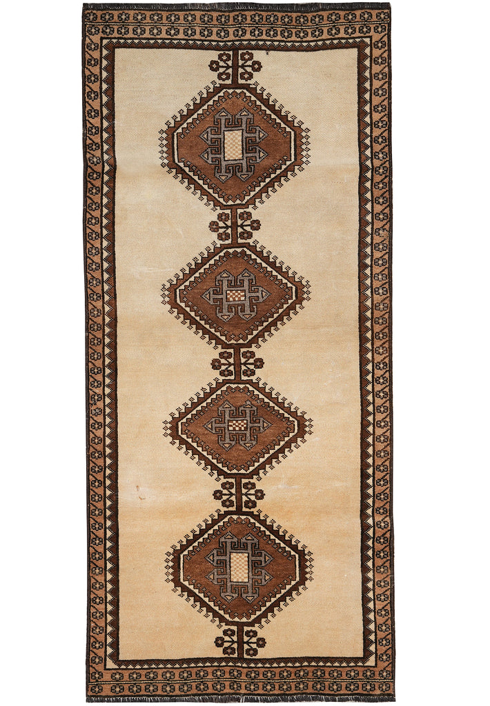3.3 x 8 Persian Gabbeh Contemporary Tribal Rug