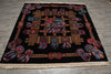Load image into Gallery viewer, 7 x 7 Black Minnici Design Rug #PIX-16004
