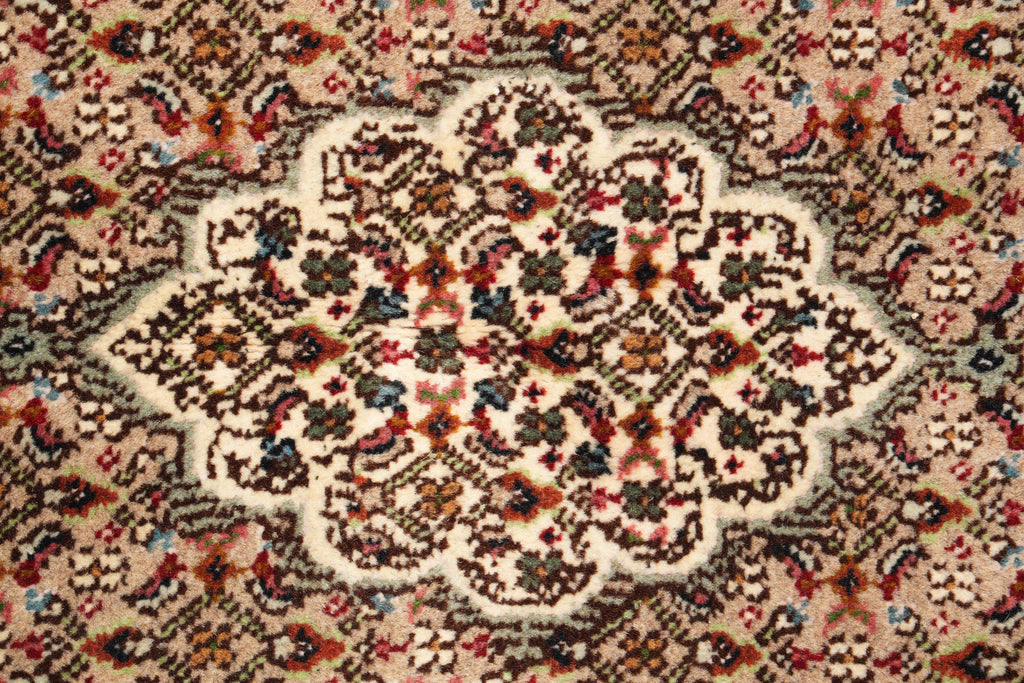 6.5 x 10 Authentic Persian Tabriz Mahi Rug Wool and Silk Handmade Iran #F-4218