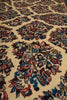 Load image into Gallery viewer, 7 x 7.4 Ivory Fine Persian Sarouk Rug 72381