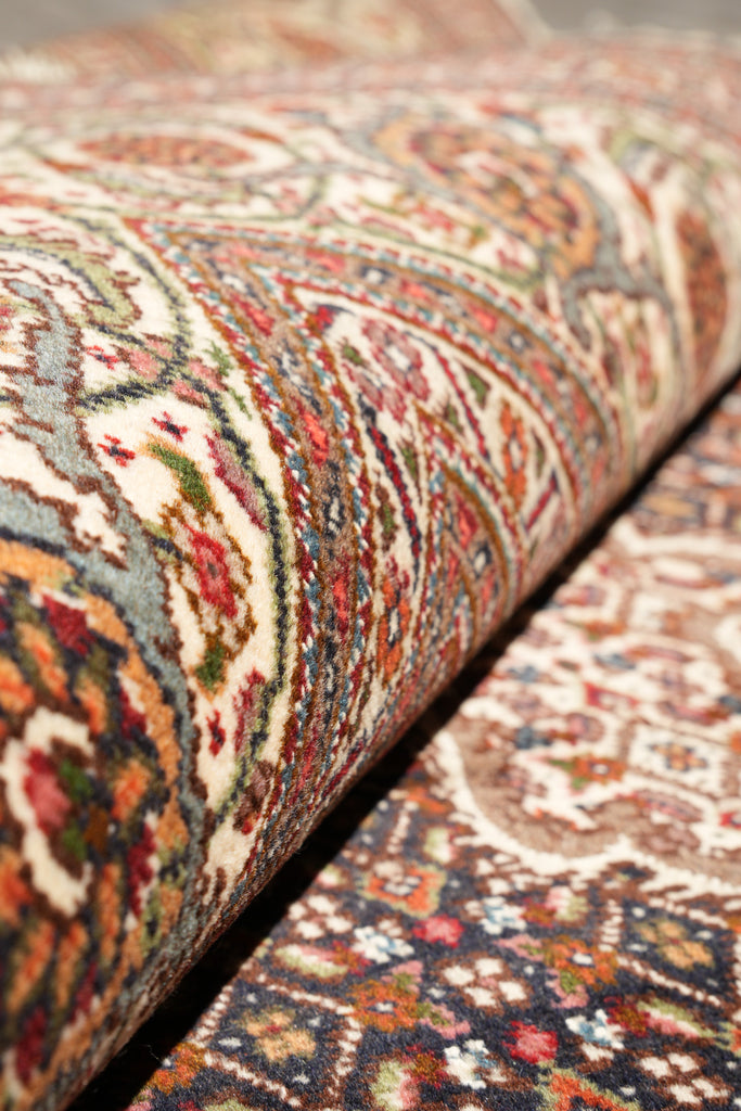6.7 x 9.9 Genuine Persian Tabriz Mahi Rug Wool and Silk Handmade Iran #F-4219