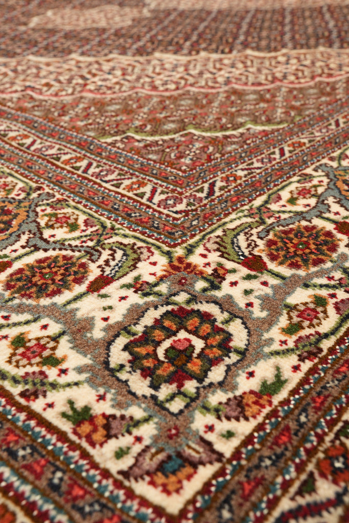 6.7 x 9.9 Genuine Persian Tabriz Mahi Rug Wool and Silk Handmade Iran #F-4219