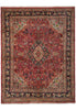 Load image into Gallery viewer, 7 x 9.4 Soft Tomato Red Persian Qom Sarouk Rug 72756