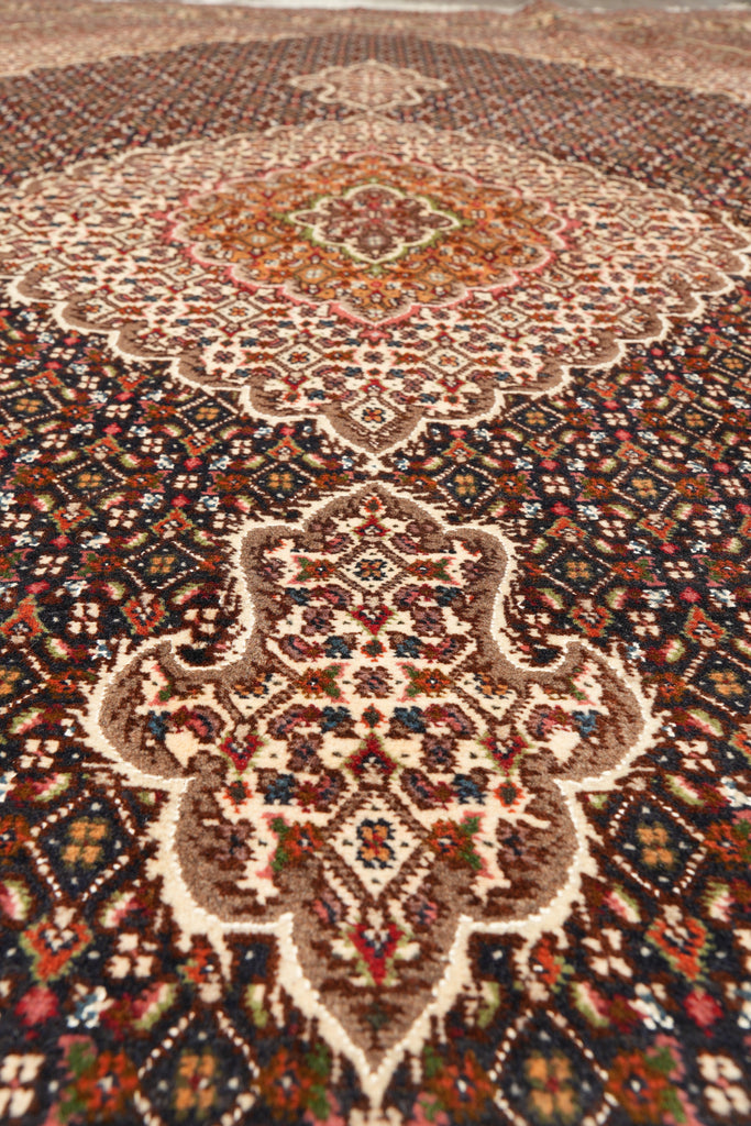 6.7 x 9.9 Genuine Persian Tabriz Mahi Rug Wool and Silk Handmade Iran #F-4219