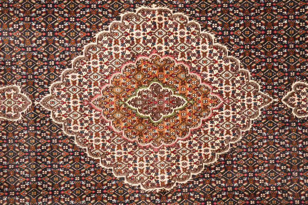 6.7 x 9.9 Genuine Persian Tabriz Mahi Rug Wool and Silk Handmade Iran #F-4219
