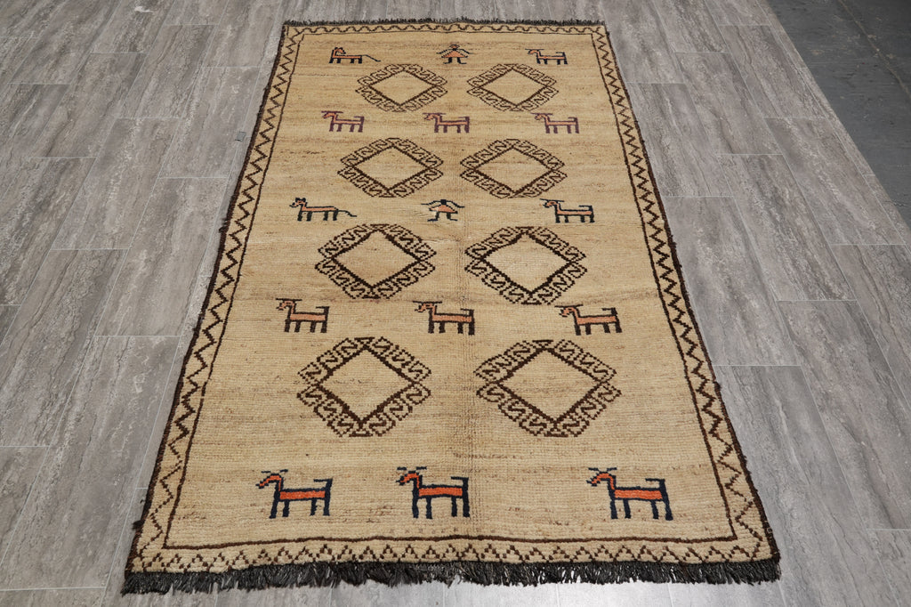 3.9 x 6.9 Persian Gabbeh Shiraz Rug #PIX-17734