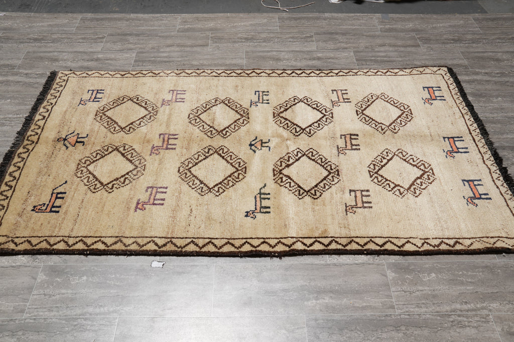 3.9 x 6.9 Persian Gabbeh Shiraz Rug