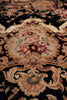 Load image into Gallery viewer, 6 x 9 French Aubusson Hand-Knotted Silk Rug Black #F-5526