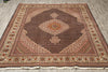 Load image into Gallery viewer, 6.7 x 9.9 Genuine Persian Tabriz Mahi Rug Wool and Silk Handmade Iran