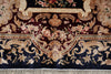 Load image into Gallery viewer, 6 x 9 French Aubusson Hand-Knotted Silk Rug Black #F-5526