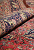 Load image into Gallery viewer, 7 x 9.4 Soft Tomato Red Persian Qom Sarouk Rug 72756