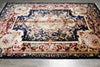 Load image into Gallery viewer, 6 x 9 French Aubusson Hand-Knotted Silk Rug Black #F-5526