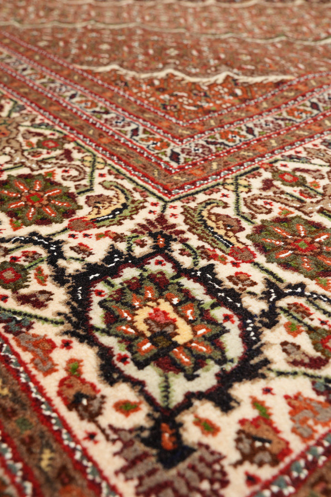 6.7 x 10 Black Authentic Persian Mahi Tabriz Handmade Wool and Silk Rug #F-4220