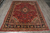 Load image into Gallery viewer, 7 x 9.4 Soft Tomato Red Persian Qom Sarouk Rug 72756