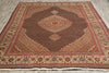 Load image into Gallery viewer, 6.7 x9.10 Black Authentic Persian Mahi Tabriz Handmade Wool and Silk Rug