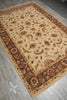 Load image into Gallery viewer, 6.3 x 9.3 Hand-Knotted Agra Rug Beige Brown #B-73623