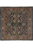 Load image into Gallery viewer, 6.7 x 6.9 Navy Blue Fine Persian Sarouk Rug 72346