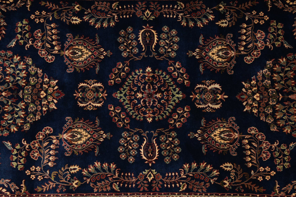 7 x 9 Traditional Sarouk Mohageran Quality Hand-Knotted Rug Lustrous Silky Wool #PIX-2871