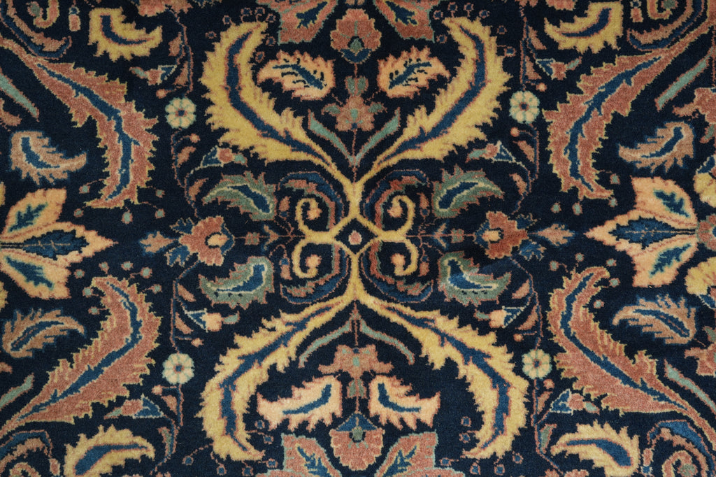 6.7 x 6.9 Navy Blue Fine Persian Sarouk Rug 72346