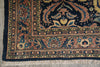 Load image into Gallery viewer, 6.7 x 6.9 Navy Blue Fine Persian Sarouk Rug 72346