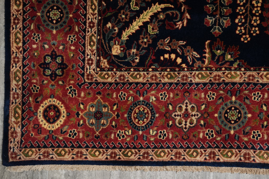 7 x 9 Traditional Sarouk Mohageran Quality Hand-Knotted Rug Lustrous Silky Wool #PIX-2871