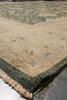 Load image into Gallery viewer, 12 x 14.5 Green Quality Agra Rug Finer Weave Natural Wool #B-78927